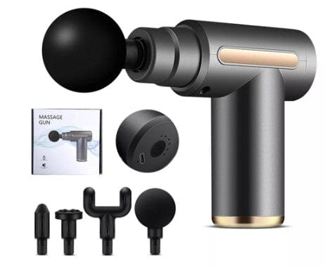 Pistola de Massagem Elétrica com 4 Cabeças