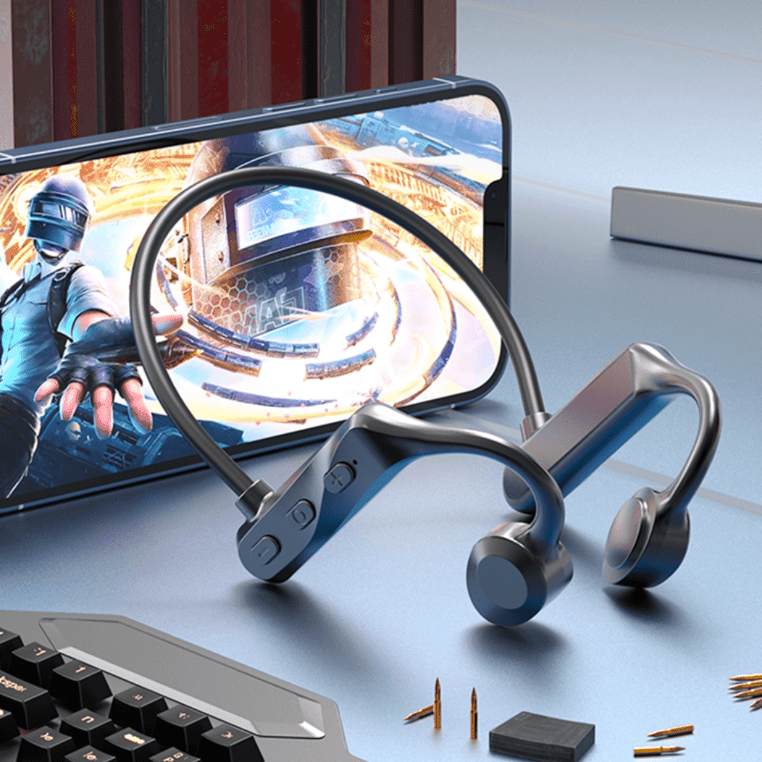 Fone Sem Fio de Condução Óssea - Auren Pulse - Compre 1, leve 4 [Compre um fone, ganhe o outro fone, um Smartwatch e uma Braçadeira Para Celular]