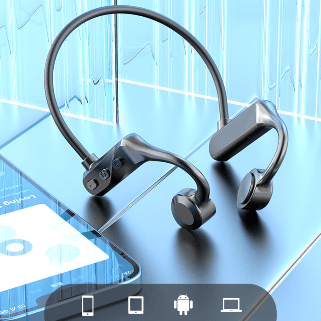 Fone Sem Fio de Condução Óssea - Auren Pulse - Compre 1, leve 4 [Compre um fone, ganhe o outro fone, um Smartwatch e uma Braçadeira Para Celular]