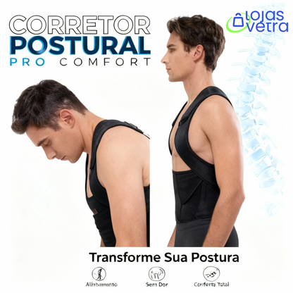 Corretor Postural Pro Comfort + Brinde Exclusivo