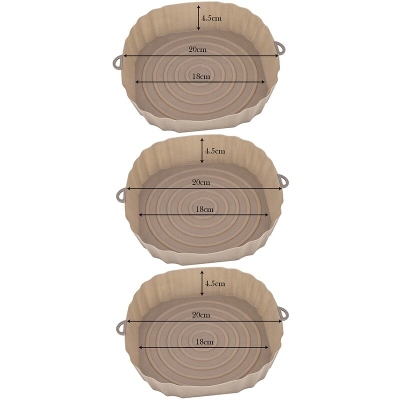 Kit Bandejas de Silicone Permanente para Air Fryer