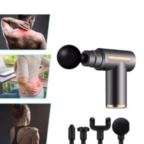 Pistola de Massagem Elétrica com 4 Cabeças