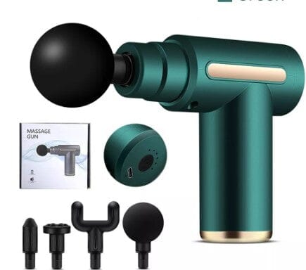 Pistola de Massagem Elétrica com 4 Cabeças